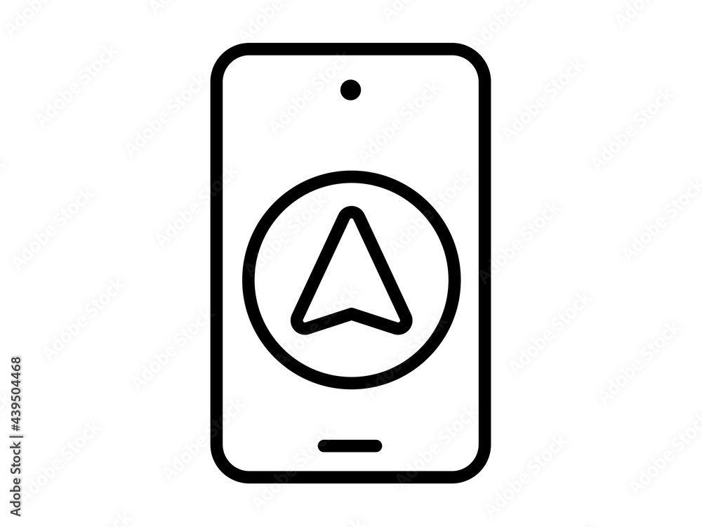 GPS direction single isolated icon with outline style GPS direction single isolated icon with outline style