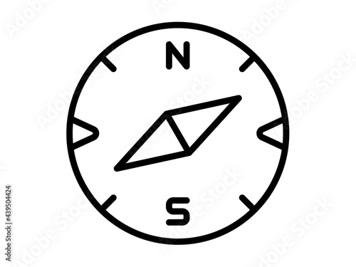 Free Download compass single isolated icon with outline style - GFXLoad