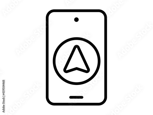 Free Download GPS direction single isolated icon with outline style - GFXLoad