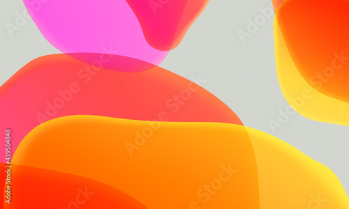 Abstract geometric fluid red orange color gradient on gray background. Trendy design graphics used for wallpaper screen tablet and phone.