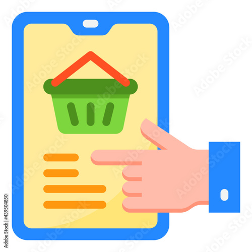 shopping flat style icon