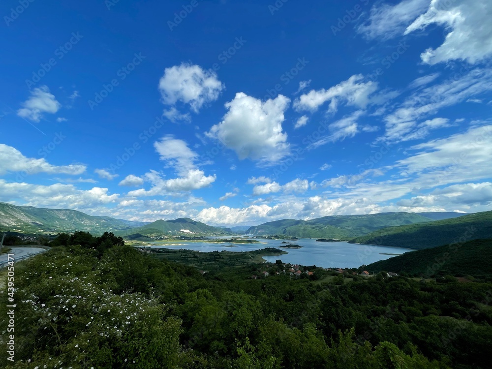 Prozor-Rama, Bosnia and Herzegovina-14.05.2021: Landscape photography of Ramsko lake, one of most beautifull lake in Bosnia and Herzegovina.
