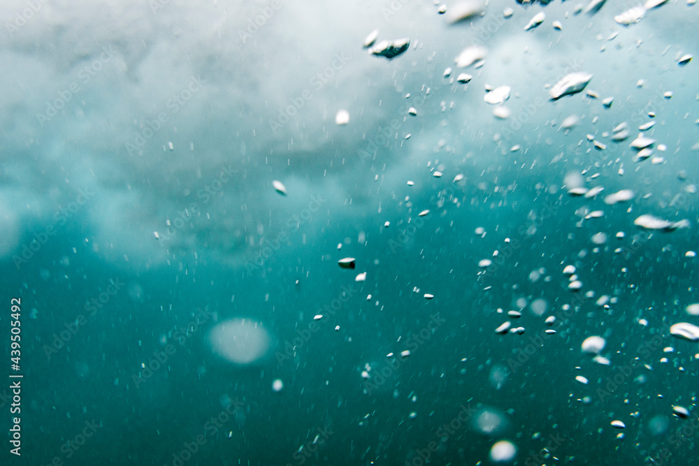 Abstract formation of bubbles underwater Abstract formation of bubbles underwater