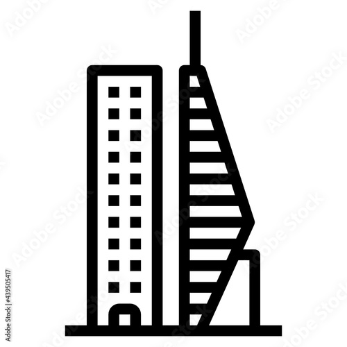Skyscrapper line icon photo