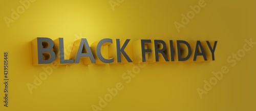Abstract BLACK FRIDAY 3D TEXT Rendered Poster (3D Artwork)