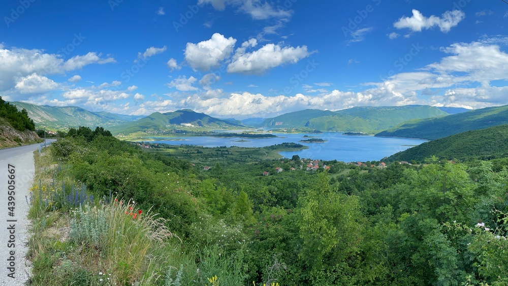 Prozor-Rama, Bosnia and Herzegovina-14.05.2021: Landscape photography of Ramsko lake, one of most beautifull lake in Bosnia and Herzegovina.
