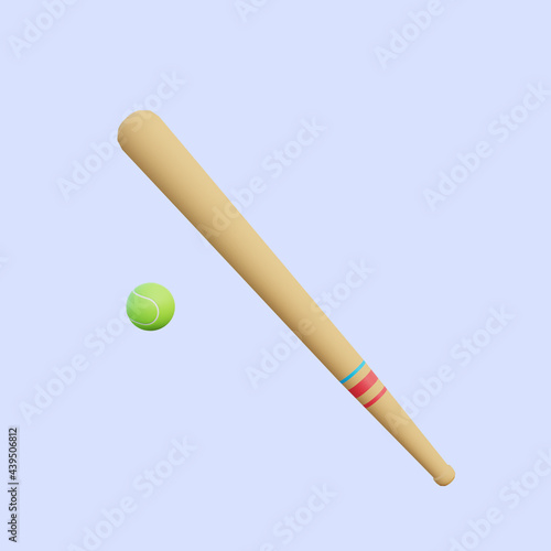 3d illustration simple object sport baseball