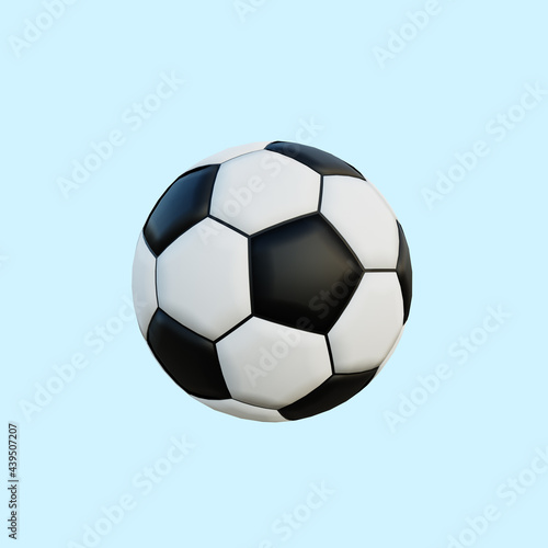 3d illustration simple object soccer ball