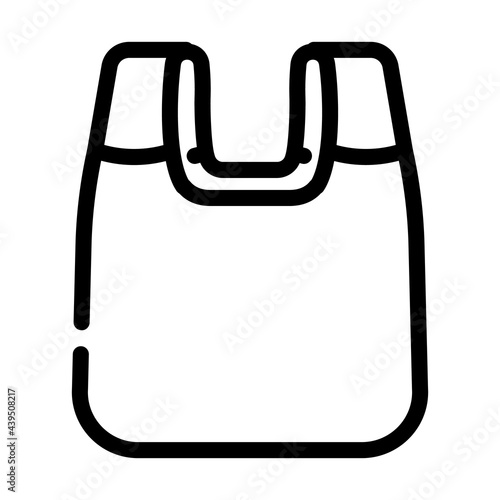 bag plastic material line icon vector. bag plastic material sign. isolated contour symbol black illustration