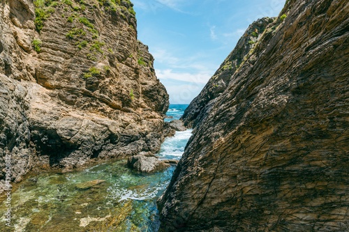 Santa Comba beach in Ferrol, Galicia. North of Spain.