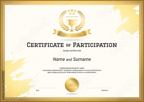 Sport certificate template