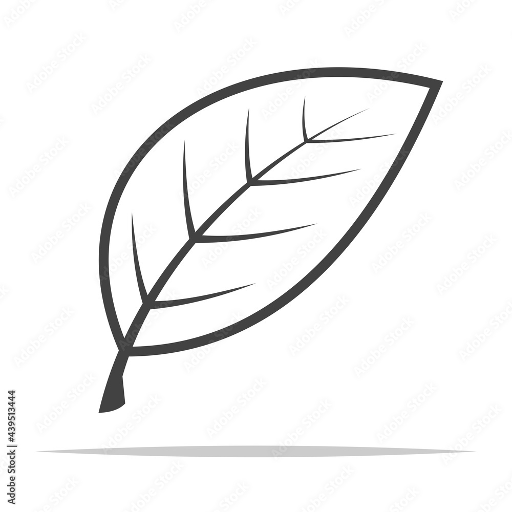 Leaf outline icon vector isolated Leaf outline icon vector isolated