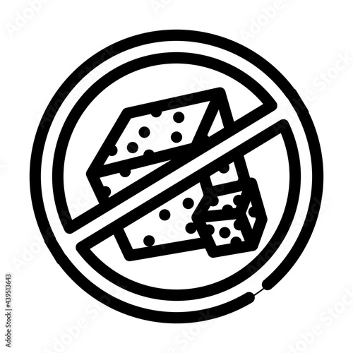 sugar free canteen mark line icon vector. sugar free canteen mark sign. isolated contour symbol black illustration