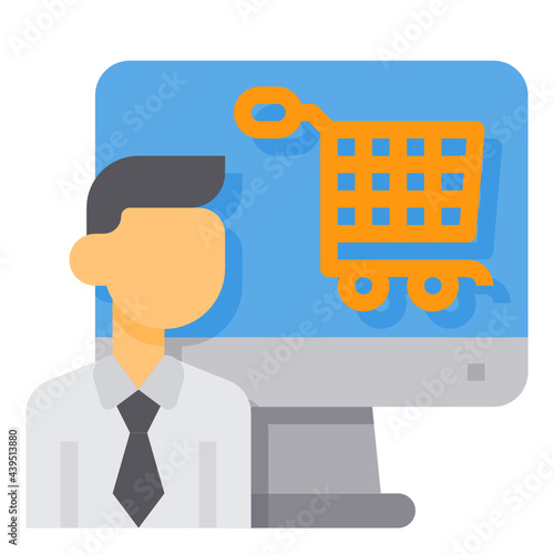 Online Shopping flat icon