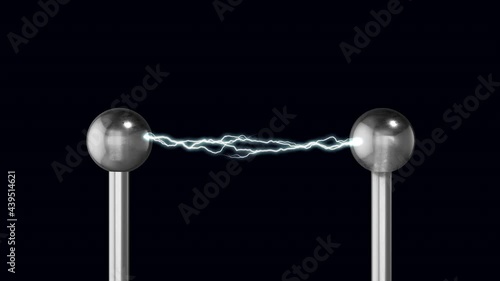 Electrical discharge between the electrodes