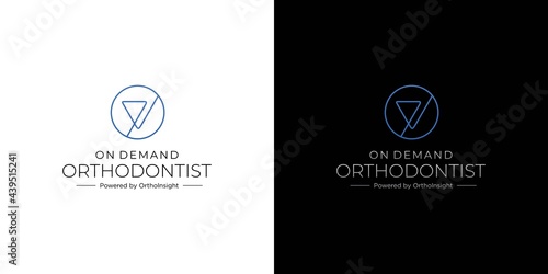 Modern and sophisticated dental orthodontic specialist logo design 1