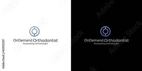 Modern and sophisticated dental orthodontic specialist logo design 3
