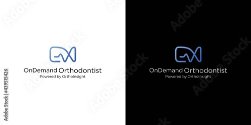 Modern and sophisticated dental orthodontic specialist logo