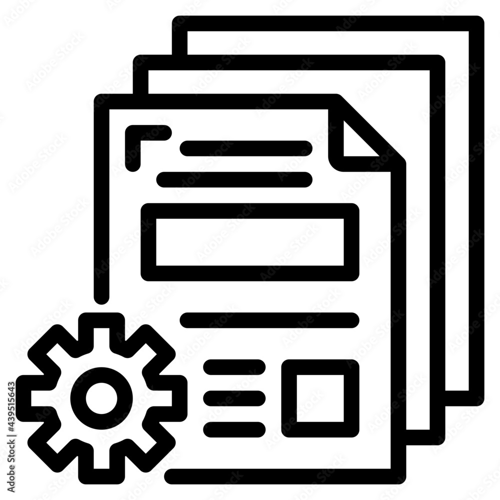 setting outline style icon setting outline style icon