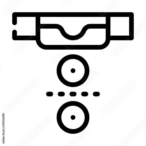 social distance in canteen line icon vector. social distance in canteen sign. isolated contour symbol black illustration