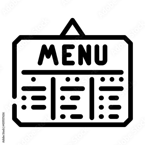 menu canteen line icon vector. menu canteen sign. isolated contour symbol black illustration