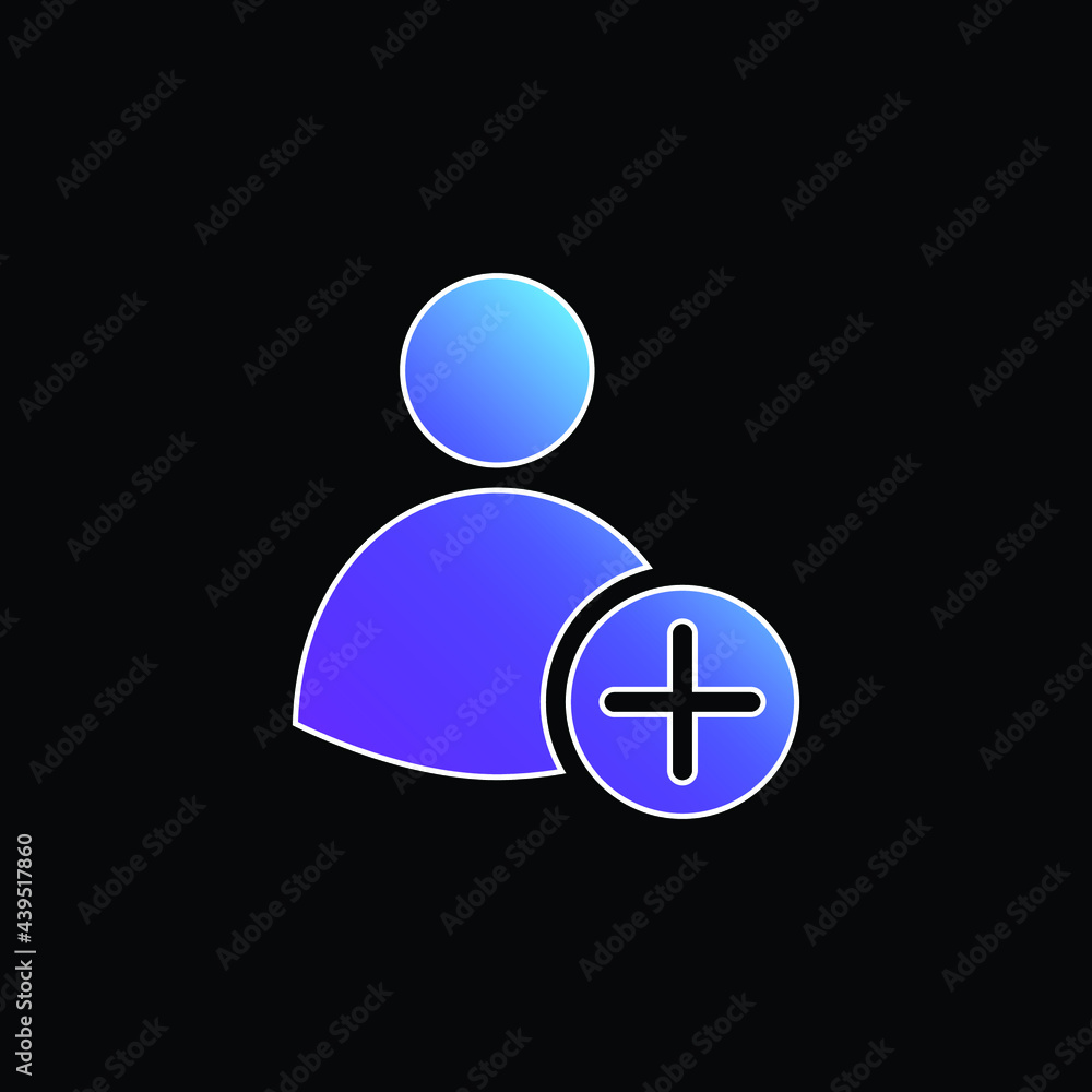 Add User blue gradient vector icon Add User blue gradient vector icon