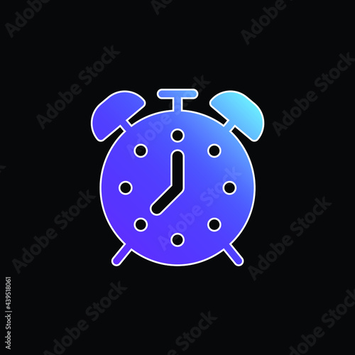 Alarm blue gradient vector icon