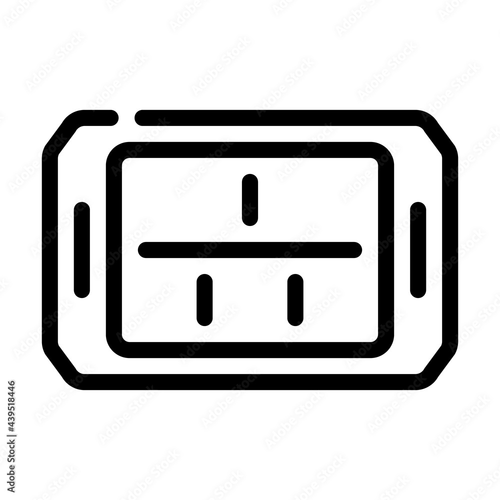 tray canteen line icon vector. tray canteen sign. isolated contour symbol black illustration tray canteen line icon vector. tray canteen sign. isolated contour symbol black illustration