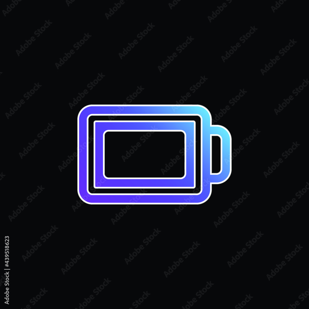 Battery Outline blue gradient vector icon Battery Outline blue gradient vector icon