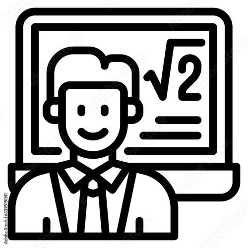 mat outline style icon
