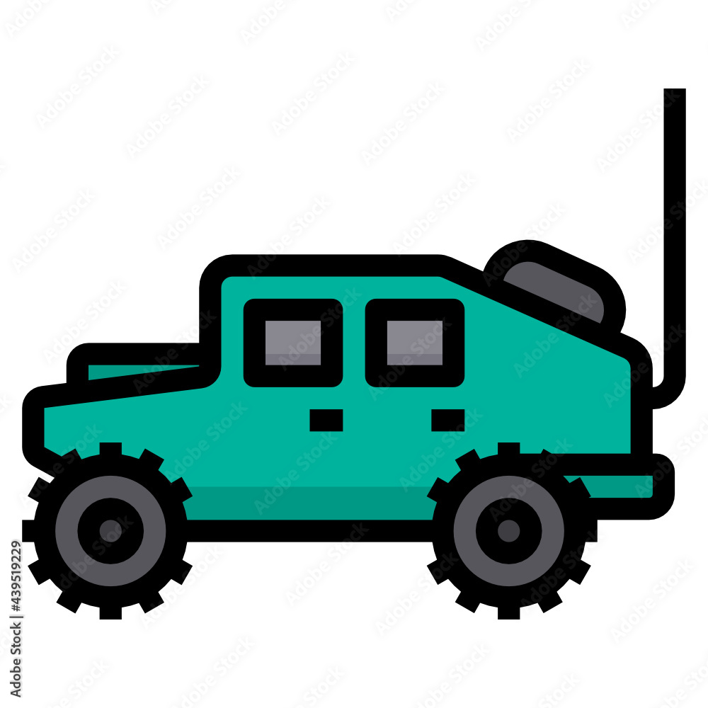 Armored line icon