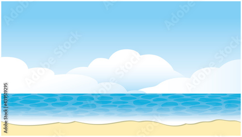 南国　海　浜辺　背景