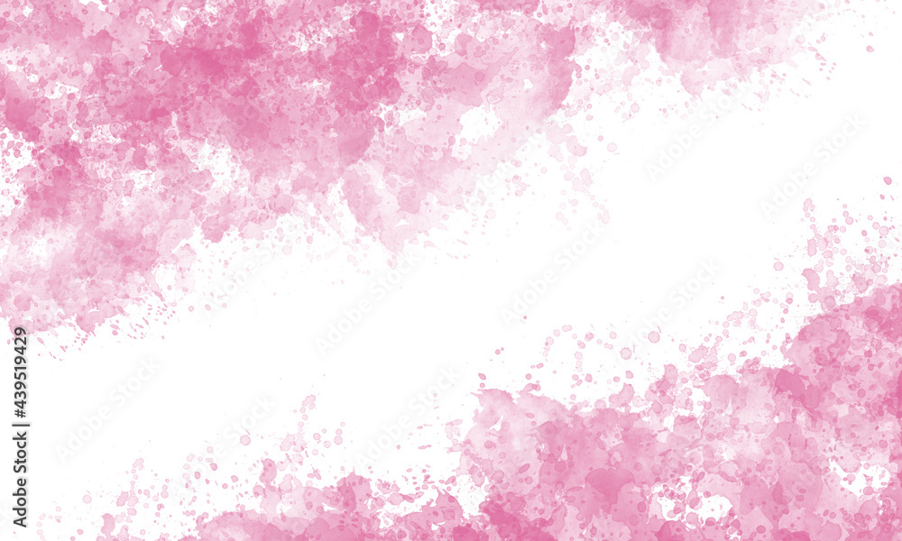 Pink watercolor scribble texture. Abstract watercolor on a white background. Pink abstract watercolor background.	