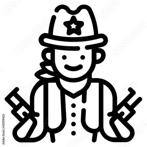 cowboy outline icon