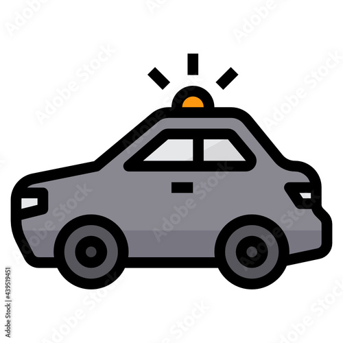 Police Car line icon