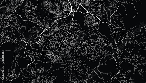 Urban vector city map of Bethlehem, Palestine, middle east