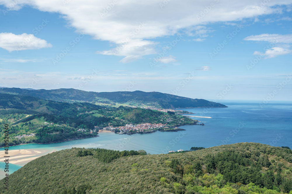 Urbaidai panoramic view on Basque country Urbaidai panoramic view on Basque country