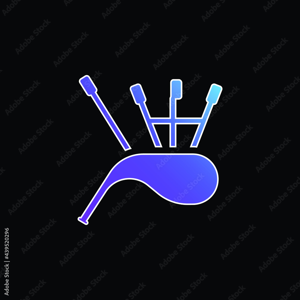 Bagpipes blue gradient vector icon Bagpipes blue gradient vector icon
