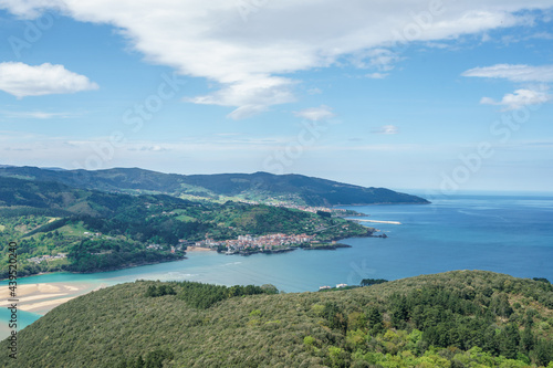 Urbaidai panoramic view on Basque country
