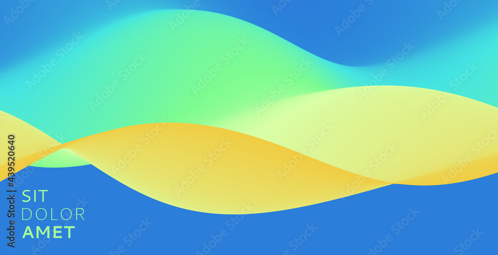 Abstract wavy background with modern gradient colors. Trendy liquid design. Modern pattern. Vector illustration for banners, flyers and presentation.