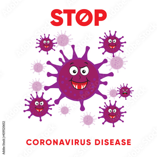 Vector illustration corona virus infection. 2019-nvoc virus.corona virus microbe. corona virus danger, corona cell. disense outbreak