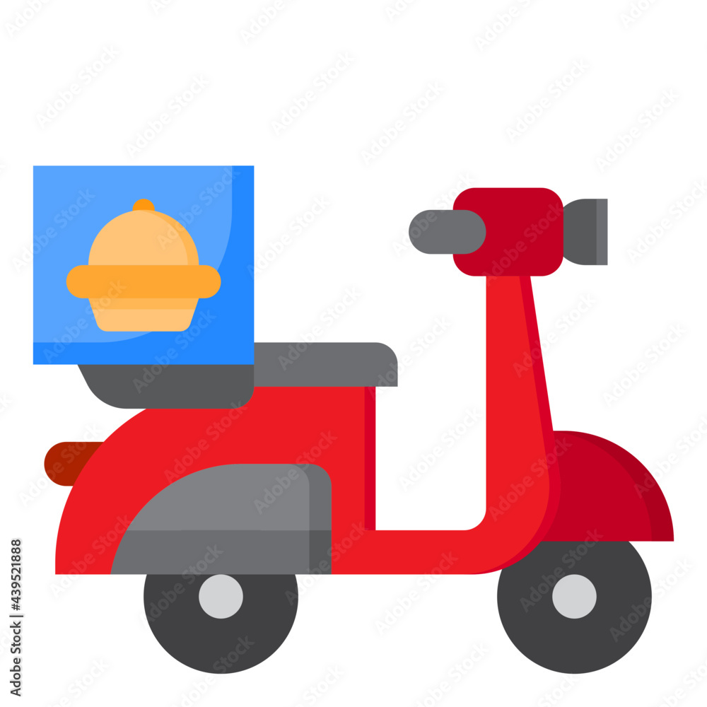 motorcycle flat style icon motorcycle flat style icon