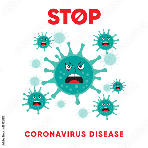 Vector illustration corona virus infection. 2019-nvoc virus.corona virus microbe. corona virus danger, corona cell. disense outbreak
