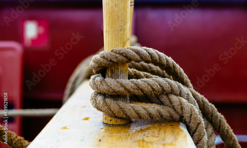 Rope around a winch photo