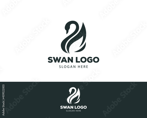 swan logo creative design template