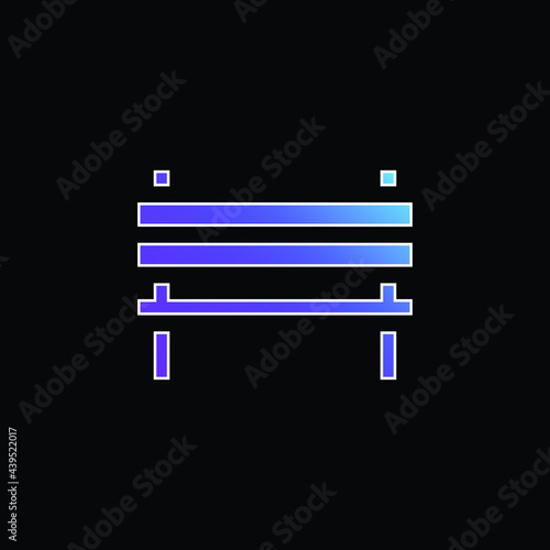 Bench blue gradient vector icon