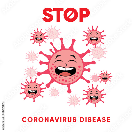 Vector illustration corona virus infection. 2019-nvoc virus.corona virus microbe. corona virus danger, corona cell. disense outbreak