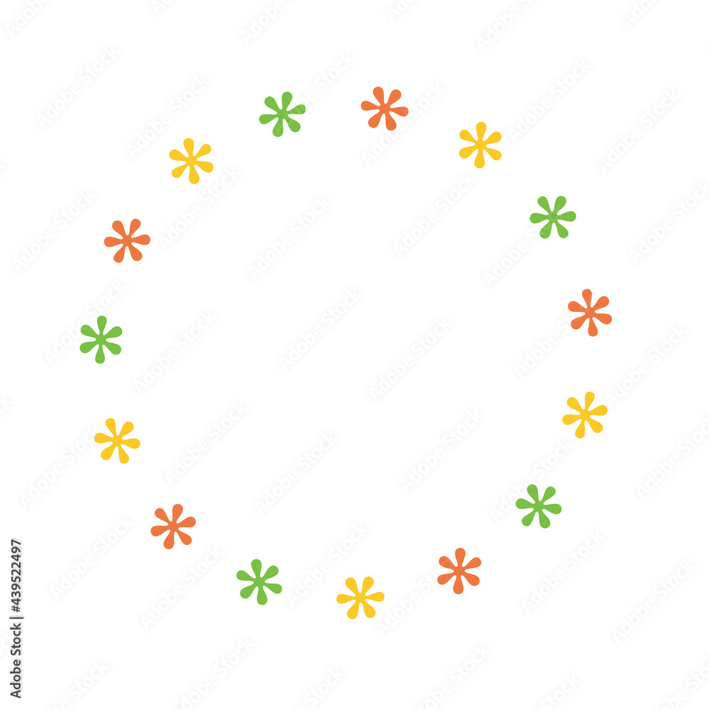 Pattern of leaves flower frame on white background, for invitation card decoration . Vector illustration