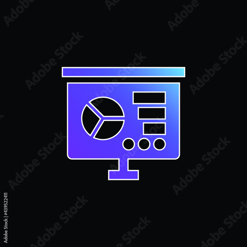 Analytics blue gradient vector icon