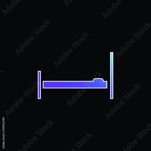 Bed Empty Side View blue gradient vector icon